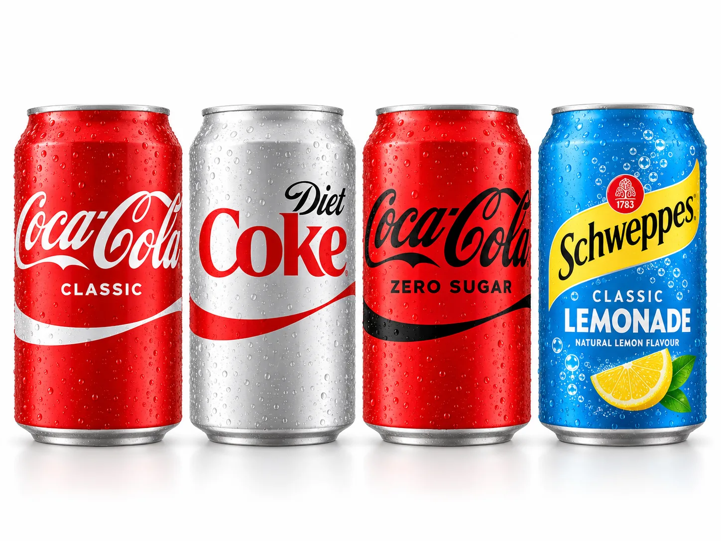 Cans (Coke, Diet Coke, Coke Zero, Lemonade)